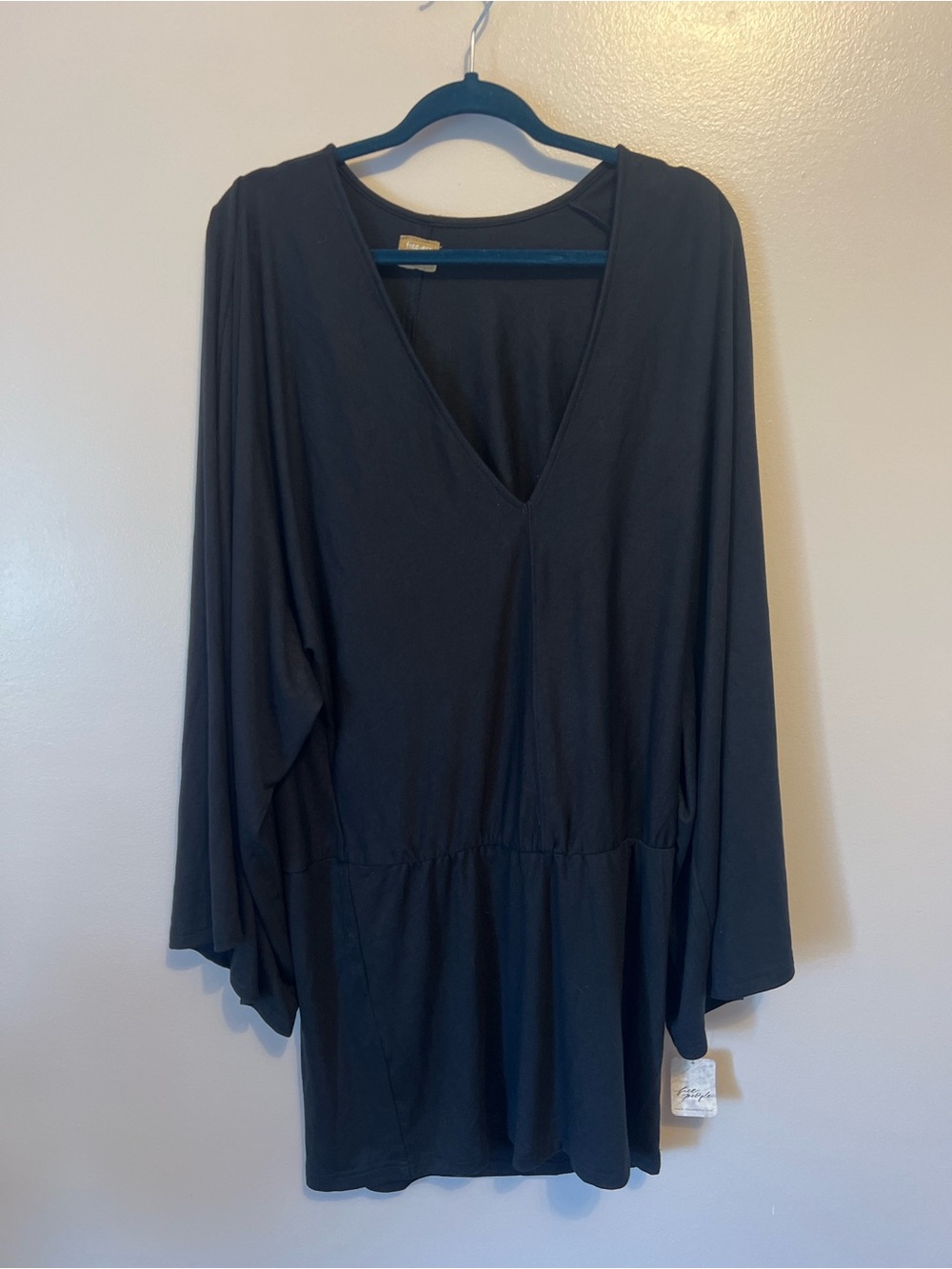 Free People Free-Est Black Dolman Sleeve Tunic Dress | NWT | Size L